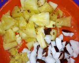 A picture of step 1 of Pineapple and cocoanut juice.