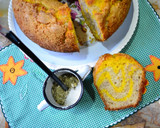 Foto del paso 7 de la receta: Budín marmolado de mandarina y banana💜