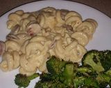 A picture of step 9 of Creamy Five Cheese Mac and Sausage.