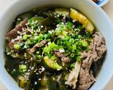 Seaweed Soup with Sliced Zucchini and tender beef