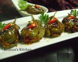 A picture of step 5 of Raw Mango Stuffed Baby Eggplants.