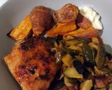 A picture of step 7 of Easy chicken tray bake.