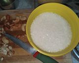 A picture of step 12 of Dodha Burfi with Daliya.