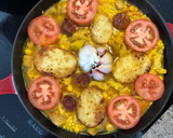 Foto del paso 5 de la receta: Arroz al horno de carne de pavo en sartén de hierro