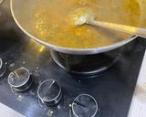 A picture of step 4 of Channe k saag.
