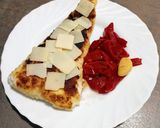 Foto del paso 3 de la receta: Filete de merluza con pimientos del piquillo y grana padano