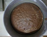 A picture of step 5 of M&M Chocolate cate.
