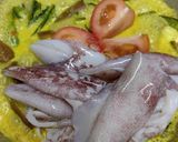 Gambar langkah 6 resipi Sotong Masak tempoyak cili api.