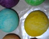 Foto langkah ke 2 dari resep Roti Tawar Rainbow Eggless Again.