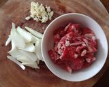 Hình bước làm 1 của món Niku Udon