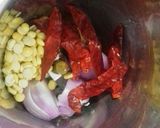 A picture of step 1 of Erulli kadle chutney.