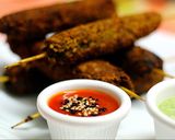 A picture of step 6 of Mughlai Seekh Kabab.