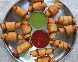 A picture of step 5 of Spicy Potato Croissant.