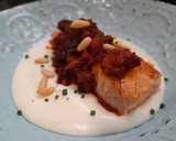 Foto del paso 7 de la receta: Salmón a la plancha con salsa de sobrasada y cremoso de patata