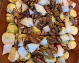 A picture of step 1 of Roasted Turkey Bacon and Brussels Sprouts Mix.