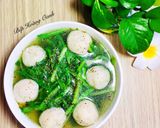 Hình bước làm 4 của món Canh Cải Bẹ Xanh Nấu Cá Thác Lác