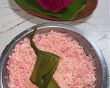 Foto langkah ke 4 dari resep Kelapa Parut Pink (Buah Naga) untuk Baluran Lupis/Kue Lainnya.