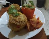 A picture of step 11 of Stuffed Capsicum.