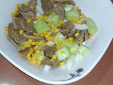 Ensalada de ternera y pepino