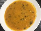 Lentejas rojas con algas kombu y verduras