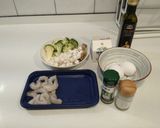 蝦仁菇菇炒蛋早午餐盤的食譜步驟1照片