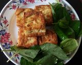 Hình bước làm 4 của món Đậu hủ muối sả chiên giòn chay