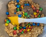 A picture of step 5 of M&Ms chocolate cookies.