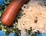 Foto del passaggio 6 della ricetta Stamppot con cavolo riccio e salsiccia vegetariana affumicata - in olandese Boerenkoolstamppot