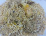 A picture of step 9 of Chicken white malai biryani.