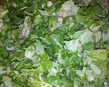 A picture of step 1 of Spinach soup with pumpkin.