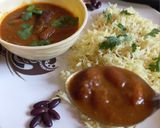 A picture of step 7 of Rajma and Jeera Rice.