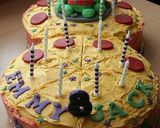 A picture of step 18 of Vickys Ninja Turtle Pizza / Sewer Cake - Instructional.