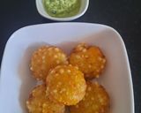 A picture of step 4 of Sabudana vada.