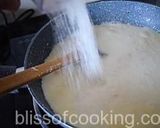 A picture of step 2 of Orange kulfi (made with fresh juice).