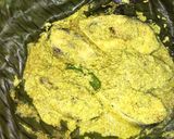 A picture of step 7 of Ilish macher paturi (Hilsa fish paturi).