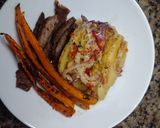 Foto del paso 3 de la receta: Papas españolas con verduras a la crema