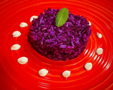 Foto del paso 4 de la receta: Lombarda y arroz blanco con mahonesa y hierbabuena