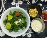 A picture of step 1 of Coriander Mint Chutney.