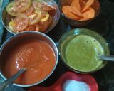 A picture of step 1 of Veg sandwich.