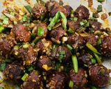 A picture of step 7 of Veg manchurian dry.