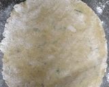 A picture of step 2 of Green onion masala rotla.