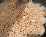 A picture of step 5 of Moghrabieh - semolina dough with chicken.