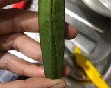 A picture of step 1 of Bhindi in Tomato Gravy.