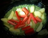 A picture of step 5 of Undhiyu.