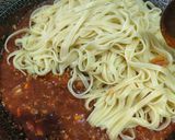 Gambar langkah 3 resipi Fettuccine Sos Tomato.