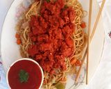 A picture of step 5 of Tandoori Chicken and Vegetables Spaghetti.