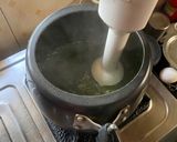 A picture of step 1 of Sarson saag in Punjabi style in the pressure cooker in 20 mins.