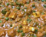 A picture of step 9 of Veg. tofu sabzi.