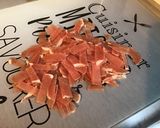 Une image de l'étape 5 de Tarte aux courgettes, tomates, lonzo crème de basilic et épices.