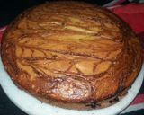 A picture of step 7 of Eggless Custard chocochip Cake.